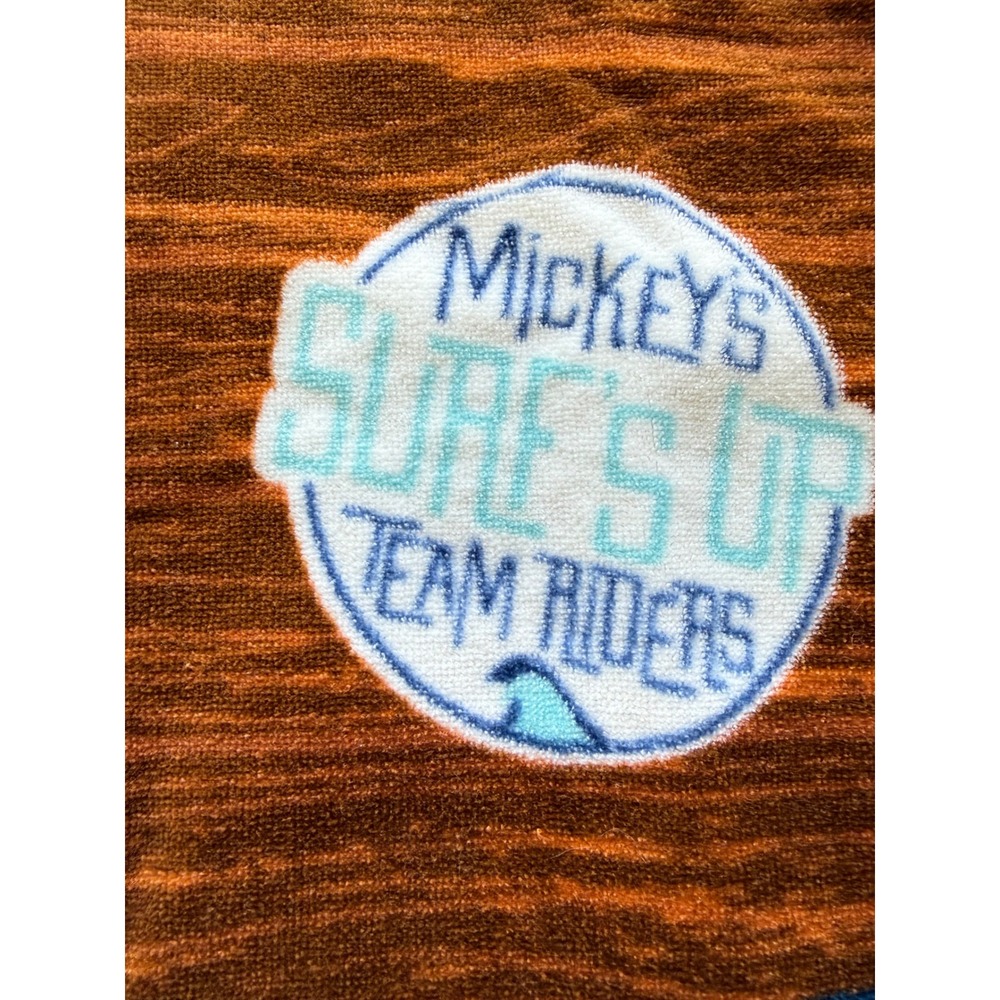 VTG Disney Woodie Surf Wagon Beach Towel Mickey Donald Goofy Retro 90s Surfs Up - Picture 11 of 16